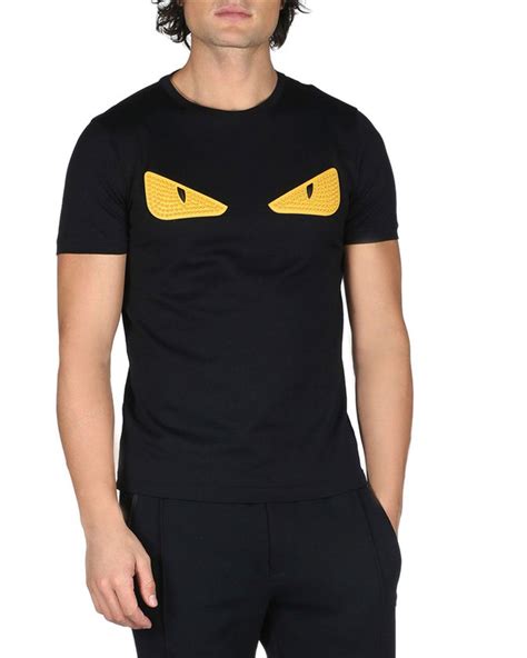 fendi red eyes t shirt|fendi t shirt for men.